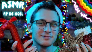 ASMR 4k |  Rp : Le lutin du père noël vient pour t'endormir  ! 🧡