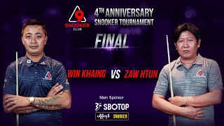 9 Snooker Championship Final : Win Khaing vs Zaw Htun