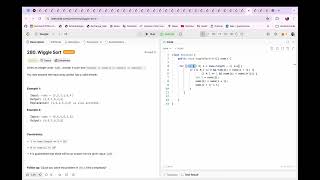 280. Wiggle Sort | LeetCode Premium Google