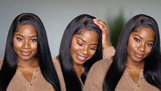 LUVME HAIR REVIEW | STRAIGHT 5X5 UNDETECTABLE HD LACE INSTALL | No SPRAY! No GLUE‼️