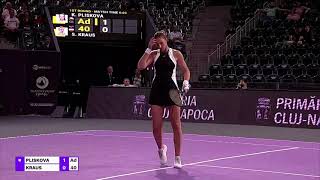 R32 - February 6th 2024 -  Karolina Pliskova vs Sinja Kraus / match highlights