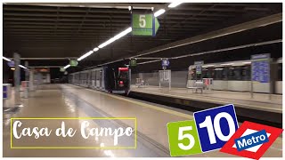 Circulaciones por Casa de Campo L5, L10: Metro de Madrid (Serie 2000B, 3000, 7000, 9000)