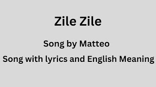 Zile Zile TikTok remix, song with lyrics and English meaning