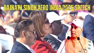 Indian Defence Minister's Full Speech At Aero India 2025!