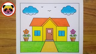 House Drawing / How to Draw a House / House Drawing Easy Step By Step For Beginners / My Home