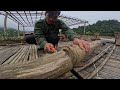 grow vegetables and make fish catching tools. life alone on a floating farm.