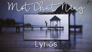 [ DEMO 17.12 ] MỘT CHÚT NẮNG - Nguyenn | LYRICS | Một chút nắng chẳng thể xoá mây đen