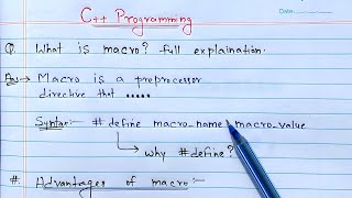 C++ Macros(#define) | Learn Coding