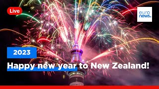 Happy new year to New Zealand! Auckland welcomes in the New Year with fireworks