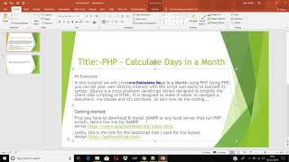 PHP Calculate Days in Month