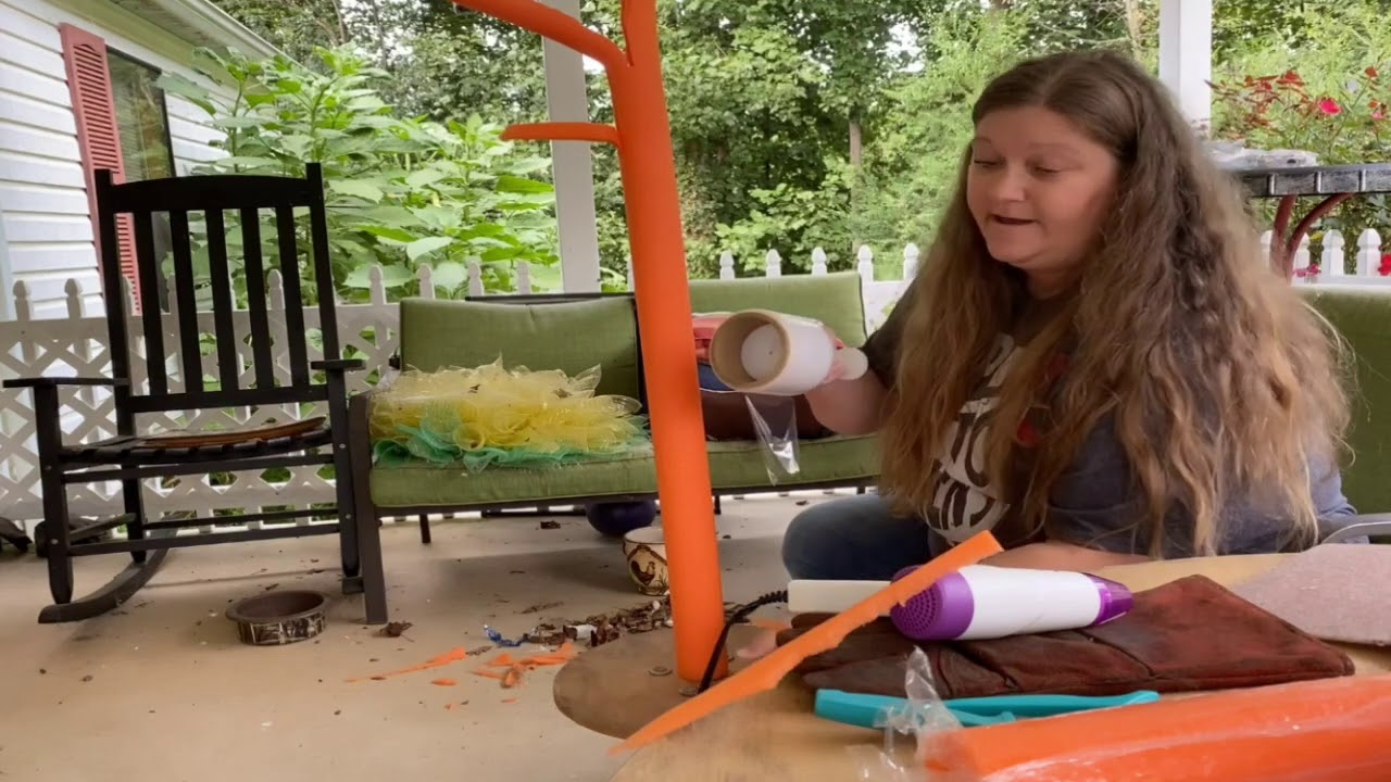 Spooky Halloween Tree DIY Made Using Dollar Tree Pool Noodles - YouTube