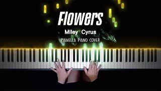 Miley Cyrus - Flowers | Piano Cover by Pianella Piano (with LYRICS)