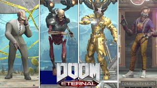 DOOM ETERNAL - All Demon Event Skins, Stances, Intro, \u0026 Victory Animations Showcase (March 2021)