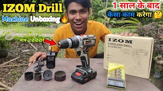 Best  Drill Machine Unboxing & Review 🤑 || izom 20v cordless drill machine unboxing🔥