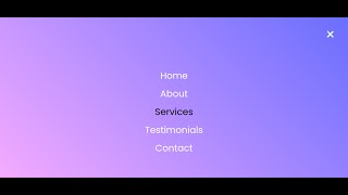 Fullscreen Overlay Navigation Menu using HTML, CSS & JS