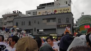 松山秋祭り2022本宮 道後鉢合わせ喧嘩神輿1