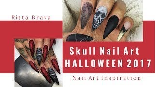 Skull Nail Art Halloween Skull Nails