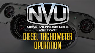 NEW VINTAGE USA NVU DIESEL TACHOMETER OPERATION