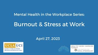 Mental Health in the Workplace: Burnout & Stress at Work