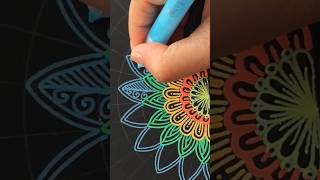 Multicolored Mandala Art | Satisfying art  #shorts #shortsvideo