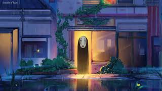 4 Hour Relaxing Studio Ghibli Music for Studying and Sleeping【BGM】+ Soft Rain Sound 🎵