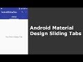 Android Material Design Sliding Tabs