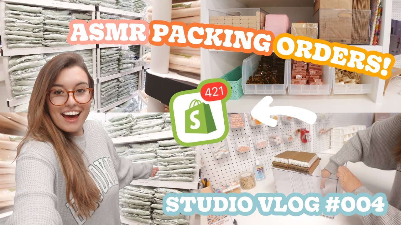 Studio Vlog 004 Asmr Packing Orders Restock Small Biz Supplies