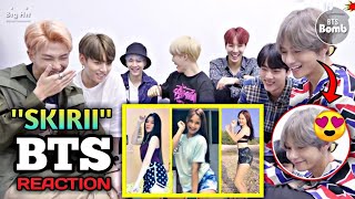 BTS Reaction to Tiktok '' SKIRII '' New Tiktok Dance Challenge