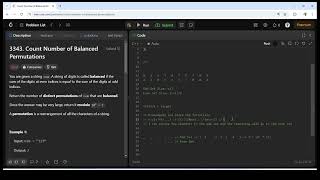 3343. Count Number of Balanced Permutations | Leetcode | Weekly Contest 422