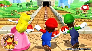 Mario Party 9 All Minigames - Mario vs Peach vs Luigi vs Daisy (Very Hard)