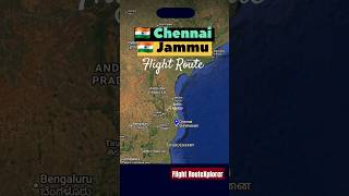 CHENNAI 🇮🇳 to JAMMU 🇮🇳 Flight Route ✈️ IndiGo Flight 6E6925