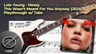 Lola Young - Messy (Bass Cover) (Lesson w/ Tabs)