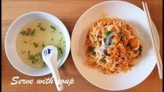 Burmese NanGyi Thoke and Shwe Taung kawkswe :- Burmese noodle salads with chicken