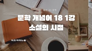 문학개념어 18강 ① 소설의 시점