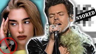 Harry Styles CENSORED & Dua Lipa LIP SYNCED During Grammy Awards! | Hollywire