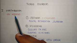 thyroid disorders | hypothyroidism and hyperthyroidism | cretinism myxedema |  Graves disease