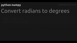 Convert radians to degrees