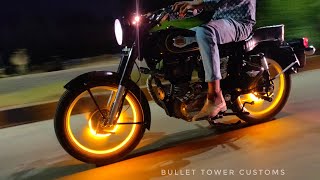 Royal Enfield Bullet 350 modifications |  Install tyres led lights | Bullet Modified | Bullet Tower