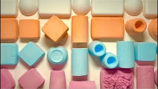 Soft & Powdery🩵🩷 / Hard & Crispy🧡🤍 | ASMR Baking Soda Crush | Sifting & PP