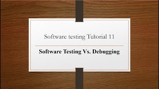 Software Testing Vs Debugging