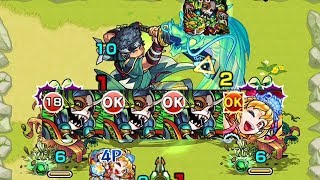 【モンスト】永倉新八運枠3クリア(クシナダx3シンデレラ)(1.5倍速)