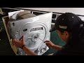 bosch air vented condenser clothes dryer tear down. repair fix troubleshoot diy recycle save