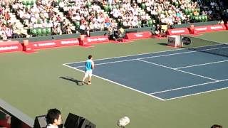 Kei NISHIKORI practice with Monfis 2013 楽天ジャパンオープン練習 錦織圭 vs モンフィス