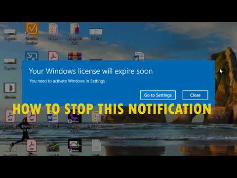 How to stop windows activation message in windows 10