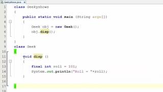 114. Final with Local Variable in Java Programming (Hindi)