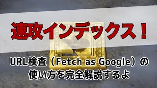 【速攻インデックス】URL検査（旧Fetch as Google）の使い方を全解説するよ