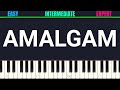 Steven Universe - Amalgam | 3-LEVELS Piano Tutorial