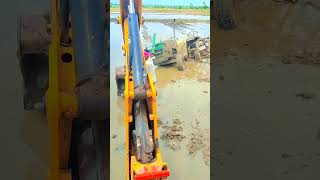 John Deere tractor stuck in mod 🤭 rescue by j c b 😱😱😱 ll  #viral #trending #youtubeshorts #shorts