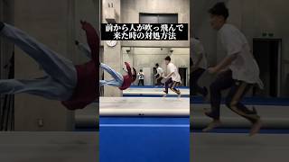 【人が吹っ飛んできた時の避け方😆】 #凄技 #acrobatics #アクロバット #flip #トリッキング #パルクール #tricking #バク宙 #parkour #男子新体操