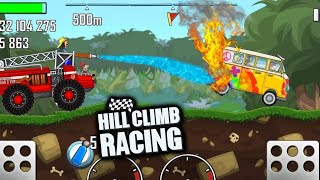 Hill Climb Racing 1 - New Fire Truck and Police Car on Highway Android Gameplay
